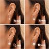 imagePAVOI Sterling Silver Simulated Shell Pearl Earrings Leverback Dangle Studs10mm