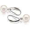 imagePAVOI Sterling Silver Simulated Shell Pearl Earrings Leverback Dangle Studs8mm