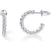 imagePAVOI 14K Gold Plated 25mm Twisted Rope Hoop Earrings for Women  Round Hoops EarringsWhite Gold