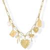 imagePAVOI 14K Gold Plated Chunky Charm Necklace Pack for Women  Statement Paperclip Chain Necklaces with Removable Charms  Heart Palm Tree Bow Pearl Love Friendship NecklaceYellow Gold