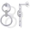 imagePAVOI 14K Gold Plated Chunky Triple Hoop Stud Earrings for Women  Cubic Zirconia Chunky Studs  CZ Drop Dangle EarringsWhite Gold