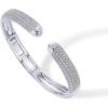 imagePAVOI 14K Gold Plated Cubic Zirconia Pave Bangle for Women  Cuff BraceletWhite Gold
