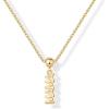 imagePAVOI 14K Gold Plated Dainty Dog Tag Charm Pendant Mom Necklace for Women  Gold Adjustable Sliding Chain Mama Necklace Jewelry for Mothers Day  Mommy to Be Gift Customizable Removable Charm PendantYellow Gold