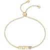 imagePAVOI 14K Gold Plated Mom Bracelet for Women  Dainty Bracelet Gift for Moms with Cubic Zirconia AccentYellow Gold