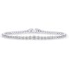 imagePAVOI 14K18K Gold Plated Simulated Diamonds Bezel Set Tennis Bracelets for Women  Cubic Zirconia Stones Trillion Trinity Radiant Cut Round Pear Heart Statement Bride Gold Bracelet Stack  Sizes 6575 InchWhite Gold