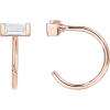 imagePAVOI 925 Sterling Silver Huggie Half Hoop Earrings  Hypoallergenic Minimalist Tiny Cartilage EarringRose Gold