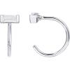 imagePAVOI 925 Sterling Silver Huggie Half Hoop Earrings  Hypoallergenic Minimalist Tiny Cartilage EarringWhite Gold