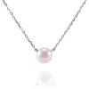 imagePAVOI Handpicked AAA Freshwater Cultured Single Pearl Necklace Pendant  Gold Necklaces for WomenWhite Gold