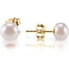 imagePAVOI Sterling Silver 14K Gold Plated AAA Quality Handpicked Freshwater Cultured Stud Pearl EarringsYellow Gold