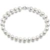 imagePAVOI Sterling Silver Round White Simulated Shell Pearl Necklace Strand  Pearl Choker Necklace  Jewelry for Women10mm