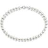 imagePAVOI Sterling Silver Round White Simulated Shell Pearl Necklace Strand  Pearl Choker Necklace  Jewelry for Women6mm