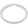 imagePAVOI Sterling Silver Round White Simulated Shell Pearl Necklace Strand  Pearl Choker Necklace  Jewelry for Women8mm