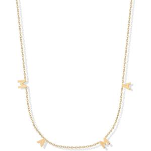 imagePAVOI 14K Gold Plated Pendant Mom Necklace for Women  Dainty Gold Chain Mama Necklace Jewelry Gift for Mothers DayYellow Gold