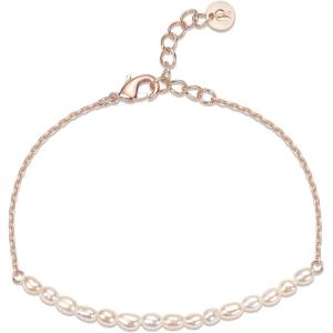 imagePAVOI 18K Gold Plated Beaded Freshwater Cultured Pearl Bracelet for Women  Dainty Bracelet with Pearl BeadsDainty Pearls