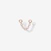 imagePAVOI 14K Gold Earrings Connector Chain for Women Convertible Dangle Chain for Double Piercings15mm Rose