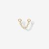 imagePAVOI 14K Gold Earrings Connector Chain for Women Convertible Dangle Chain for Double Piercings15mm Yellow