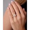 imagePAVOI 14K Gold Plated 17CT Pear Cubic Zirconia Eternity Engagement Ring Promise Ring Set for Women  Hidden HaloYellow Gold
