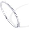 imagePAVOI 14K Gold Plated Cubic Zirconia Bangle Tennis Bracelets for Women  Classic Love Cuff Bangle BraceletsWhite Gold