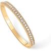 imagePAVOI 14K Gold Plated Cubic Zirconia Bangle Tennis Bracelets for Women  Classic Love Cuff Bangle BraceletsYellow Gold