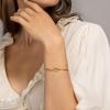 imagePAVOI 14K Gold Plated Forever Love Knot Infinity Bangle Bracelets for Women  Adjustable Gold Bangle Bracelet for WomenWhite Gold