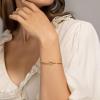 imagePAVOI 14K Gold Plated Forever Love Knot Infinity Bangle Bracelets for Women  Adjustable Gold Bangle Bracelet for WomenYellow Gold