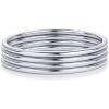 imagePAVOI 14K Gold Plated Stackable Ring Pack for Women  Waterproof Stainless Steel Dainty Layering Thin Rings SetWhite Gold