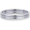 imagePAVOI 14K Gold Plated Stackable Ring Pack for Women  Waterproof Stainless Steel Dainty Layering Thin Rings SetWhite Gold