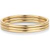 imagePAVOI 14K Gold Plated Stackable Ring Pack for Women  Waterproof Stainless Steel Dainty Layering Thin Rings SetYellow Gold