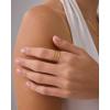 imagePAVOI 14K Gold Plated Stackable Ring Pack for Women  Waterproof Stainless Steel Dainty Layering Thin Rings SetYellow Gold