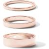 imagePAVOI 18K Gold Plated 3 Rings Set  Gold Stacking Rings for Women  Stacking Ring SetRose Gold