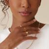 imagePAVOI 18K Gold Plated 3 Rings Set  Gold Stacking Rings for Women  Stacking Ring SetRose Gold