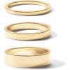 imagePAVOI 18K Gold Plated 3 Rings Set  Gold Stacking Rings for Women  Stacking Ring SetYellow Gold