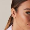 imagePAVOI 18K Gold Plated 925 Sterling Silver Posts 3 Pairs Hoop Earrings Set for Women  Huggie Earring PackCubic Zirconia