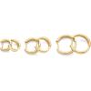 imagePAVOI 18K Gold Plated Sterling Silver Posts Small Hoop Earrings for Women  Trendy Geometric Plain Chunky Huggie Earscape Piercing Pack  Everyday Gold Hoop Earrings SetWide
