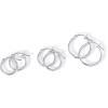 imagePAVOI 18K Gold Plated Sterling Silver Posts Small Hoop Earrings for Women  Trendy Geometric Plain Chunky Huggie Earscape Piercing Pack  Everyday Gold Hoop Earrings SetThin Hoops