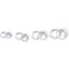 imagePAVOI 18K Gold Plated Sterling Silver Posts Small Hoop Earrings for Women  Trendy Geometric Plain Chunky Huggie Earscape Piercing Pack  Everyday Gold Hoop Earrings Set4Piece Set