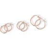 imagePAVOI 18K Gold Plated Sterling Silver Posts Small Hoop Earrings for Women  Trendy Geometric Plain Chunky Huggie Earscape Piercing Pack  Everyday Gold Hoop Earrings SetThin Hoops