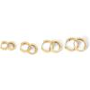 imagePAVOI 18K Gold Plated Sterling Silver Posts Small Hoop Earrings for Women  Trendy Geometric Plain Chunky Huggie Earscape Piercing Pack  Everyday Gold Hoop Earrings Set4Piece Set
