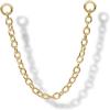 imagePAVOI 14K Gold Earrings Connector Chain for Women Convertible Dangle Chain for Double Piercings45mm Yellow