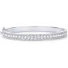 imagePAVOI 14K Gold Plated Cubic Zirconia Bangle Tennis Bracelets for Women  Classic Love Cuff Bangle BraceletsWhite Gold