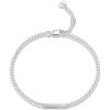 imagePAVOI 14K Gold Plated Lightweight Chain Bracelet  Curb Link and Cable Chain Bracelets for WomenWhite Gold