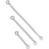imagePAVOI 14K Gold Plated Necklace Chain Extenders Pack for Women  Set of Three Gold Necklace Extenders Bracelet Extension with Spring Ring Clasp  1 2 3 InchWhite Gold