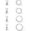 imagePAVOI 18K Gold Plated Sterling Silver Posts Small Hoop Earrings for Women  Trendy Geometric Plain Chunky Huggie Earscape Piercing Pack  Everyday Gold Hoop Earrings Set4Piece Set