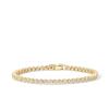 imagePAVOI 14K Gold Plated 2mm Cubic Zirconia Honeycomb Tennis Bracelet  Gold Bracelet for Women  SizeS 6575 Inch75 Inches