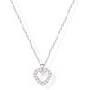 imagePAVOI 14K Gold Plated Cubic Zirconia Heart Necklace  Cute Dainty Love Pendant Necklaces for WomenWhite Gold