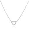 imagePAVOI 14K Gold Plated Cubic Zirconia Heart Necklace  Cute Dainty Love Pendant Necklaces for WomenWhite Gold