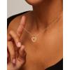 imagePAVOI 14K Gold Plated Cubic Zirconia Heart Necklace  Cute Dainty Love Pendant Necklaces for WomenWhite Gold
