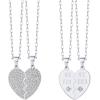 imagePAVOI 14K Gold Plated Cubic Zirconia Heart Necklace  Cute Dainty Love Pendant Necklaces for WomenWhite Gold