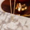 imagePAVOI 14K Gold Plated Cubic Zirconia Heart Necklace  Cute Dainty Love Pendant Necklaces for WomenYellow Gold