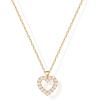 imagePAVOI 14K Gold Plated Cubic Zirconia Heart Necklace  Cute Dainty Love Pendant Necklaces for WomenYellow Gold